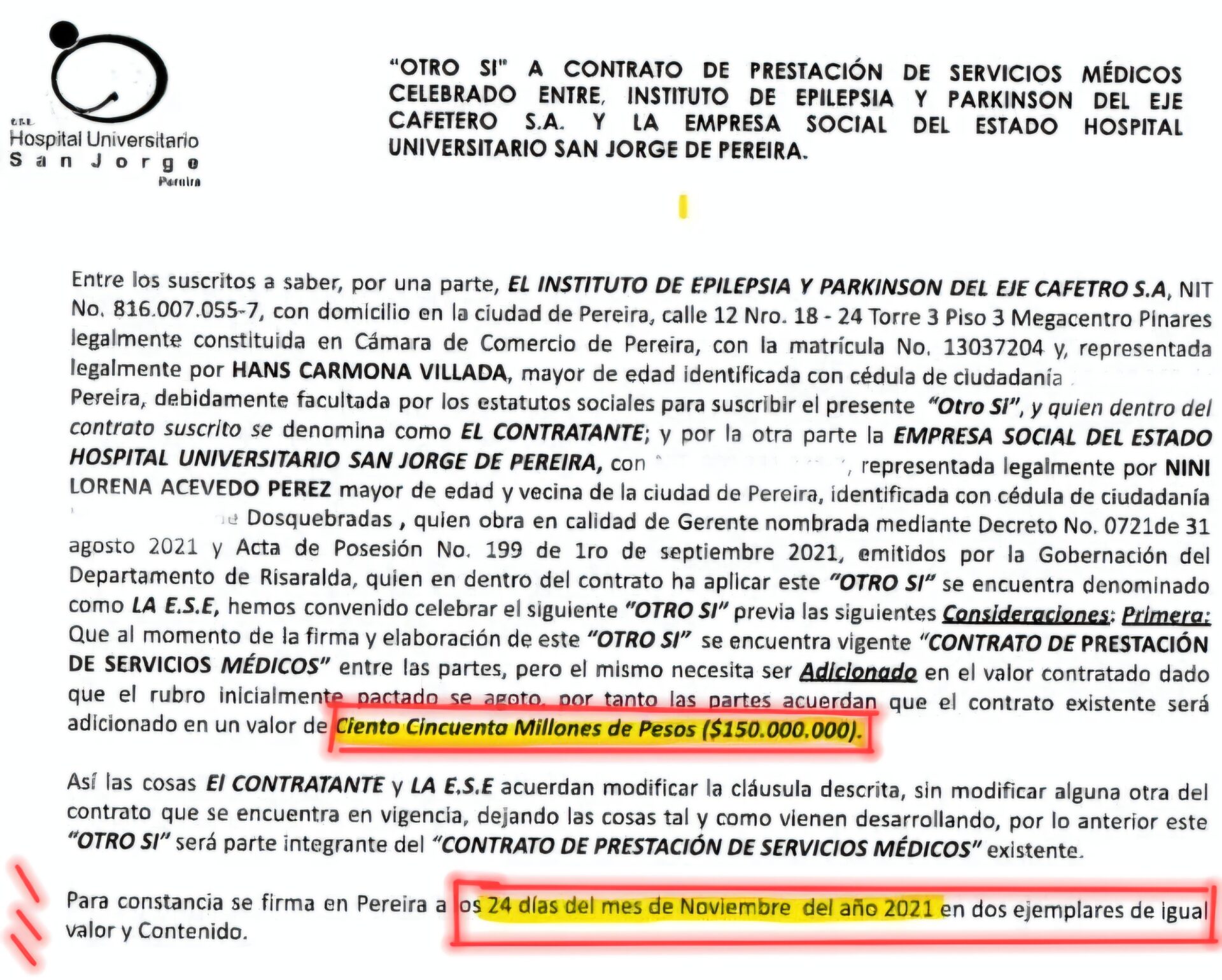 fiscalia pone la mira en contratos del instituto parkinson incluido el que firmo javier marulanda con su esposa javier marulanda favorecio empresa de su esposa con millonarios recursos del ministerio