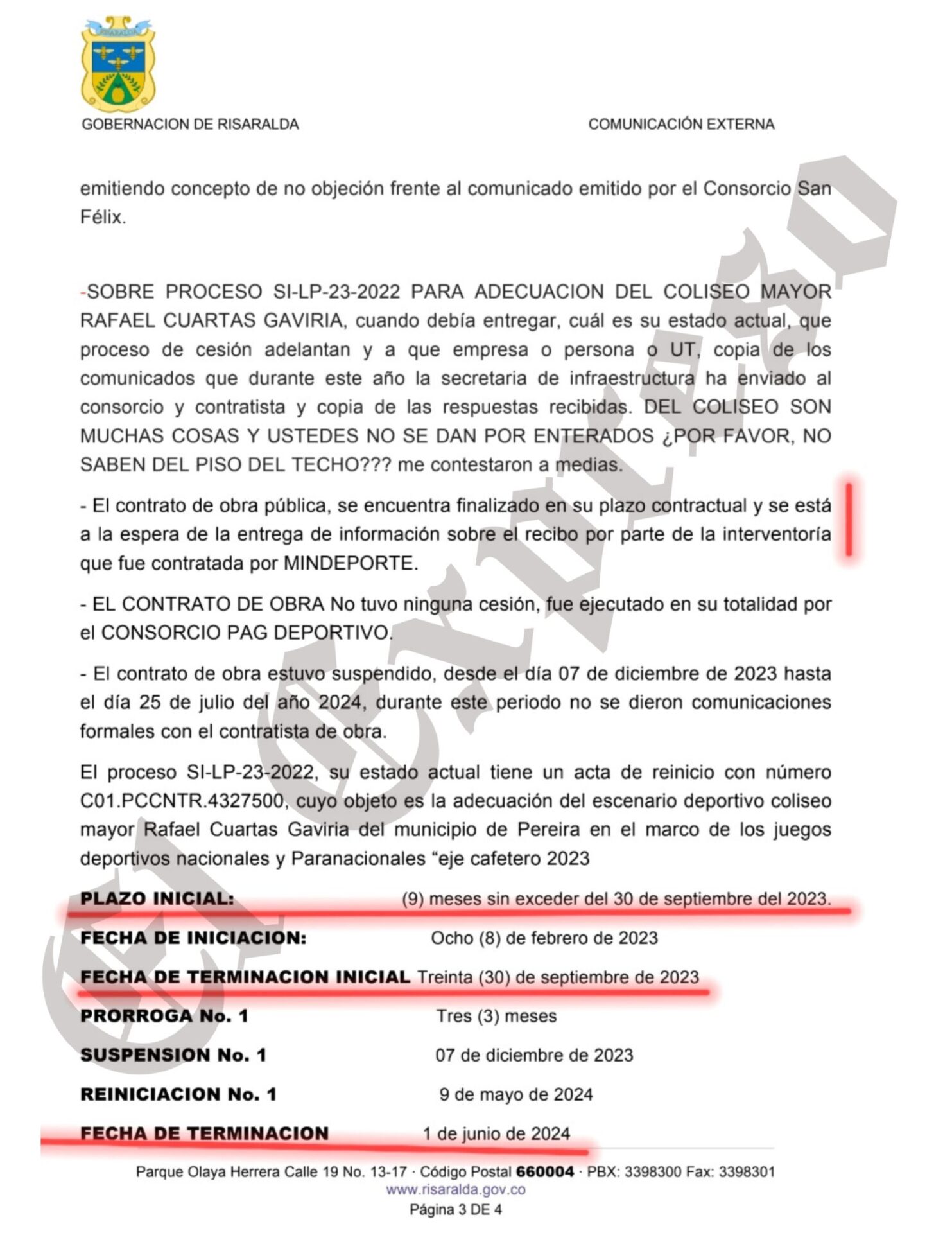 llegan los juegos y los coliseos de pereira y manizales crudos y la contraloria observa y no actua llegan los juegos y los coliseos de pereira y manizales crudos y la contraloria observa y no actua ma