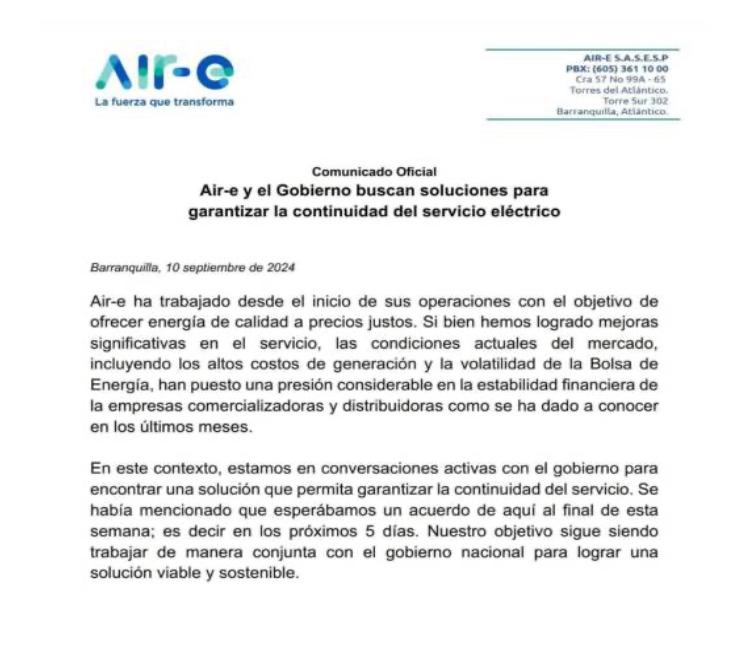 lo advertimos air e en crisis absoluta con 450 mil millones de pesos en perdidas y enerpereira es socio cuanto vamos a perder whatsapp image 2024 09 10 at 5.55.40 pm