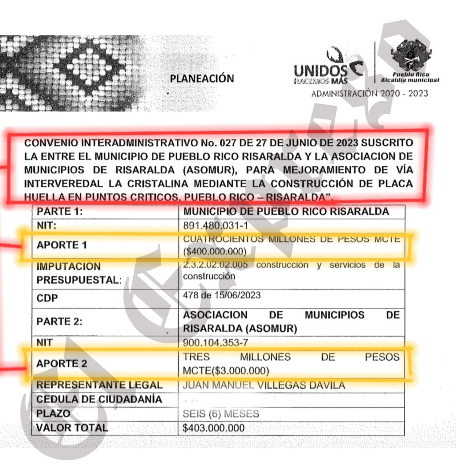 mas de 5 000 millones contratados con asomur donde el congresista anibal hoyos y 8 exalcaldes estan en la junta directiva mas de 5 000 millones contratados con asomur donde el congresista anibal hoyos 17 e1729010869842