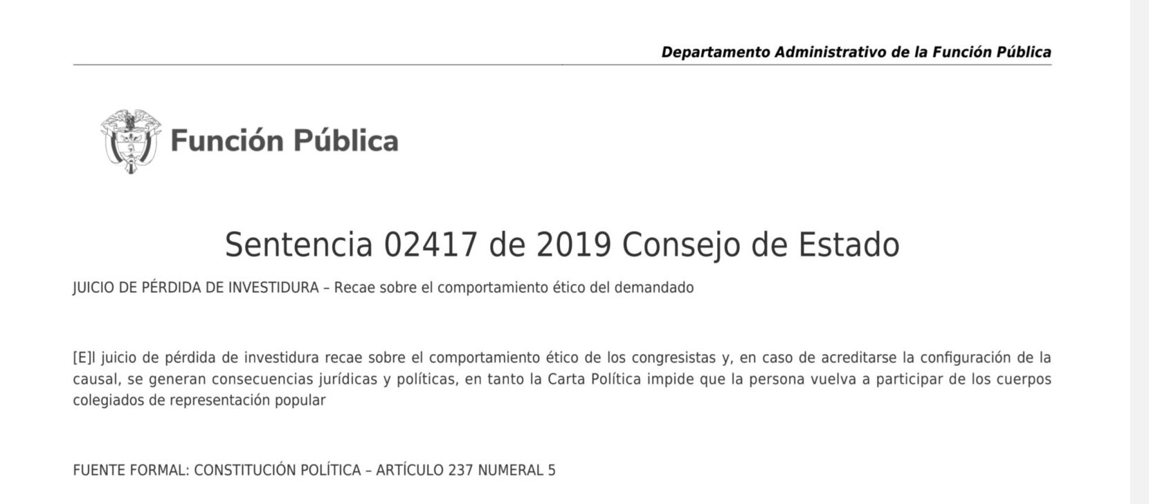 perdera su curul el representante anibal hoyos por el caso de los contratos de asomur recordemos que un caso similar le sucedio a antanas mockus screenshot 20241021 092643 samsung notes e1729636417210