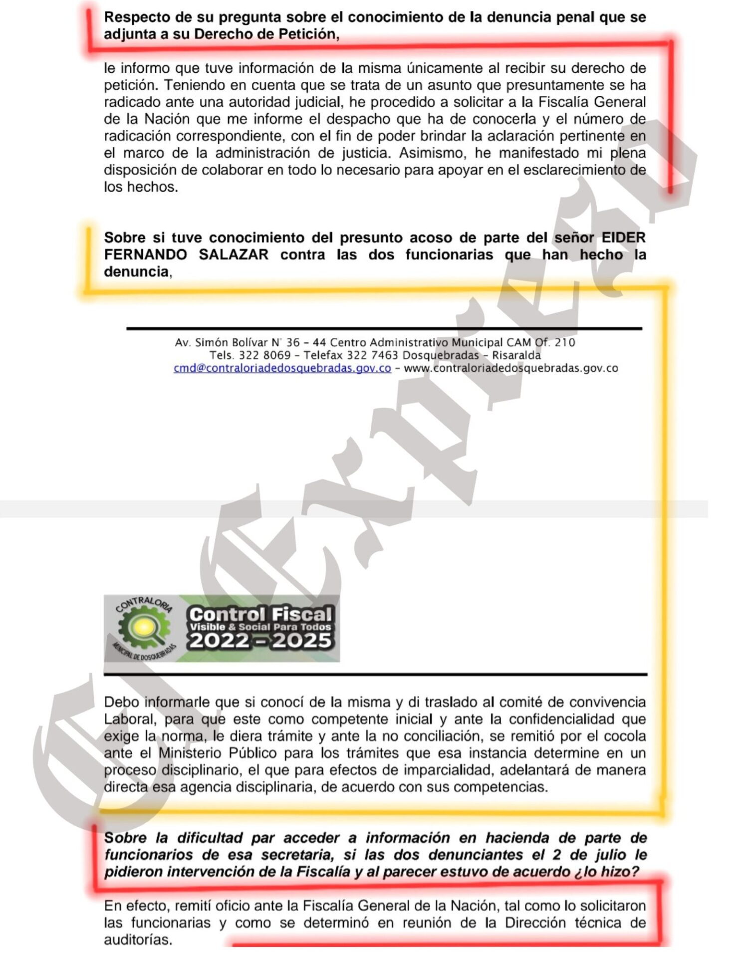 escuchen las denuncias contra alvaro trujillo mejia contralor de dosquebradas por presuntas amenazas contra dos funcionarias que auditaban a hacienda escuchen las denuncias contra alvaro trujillo meji 2