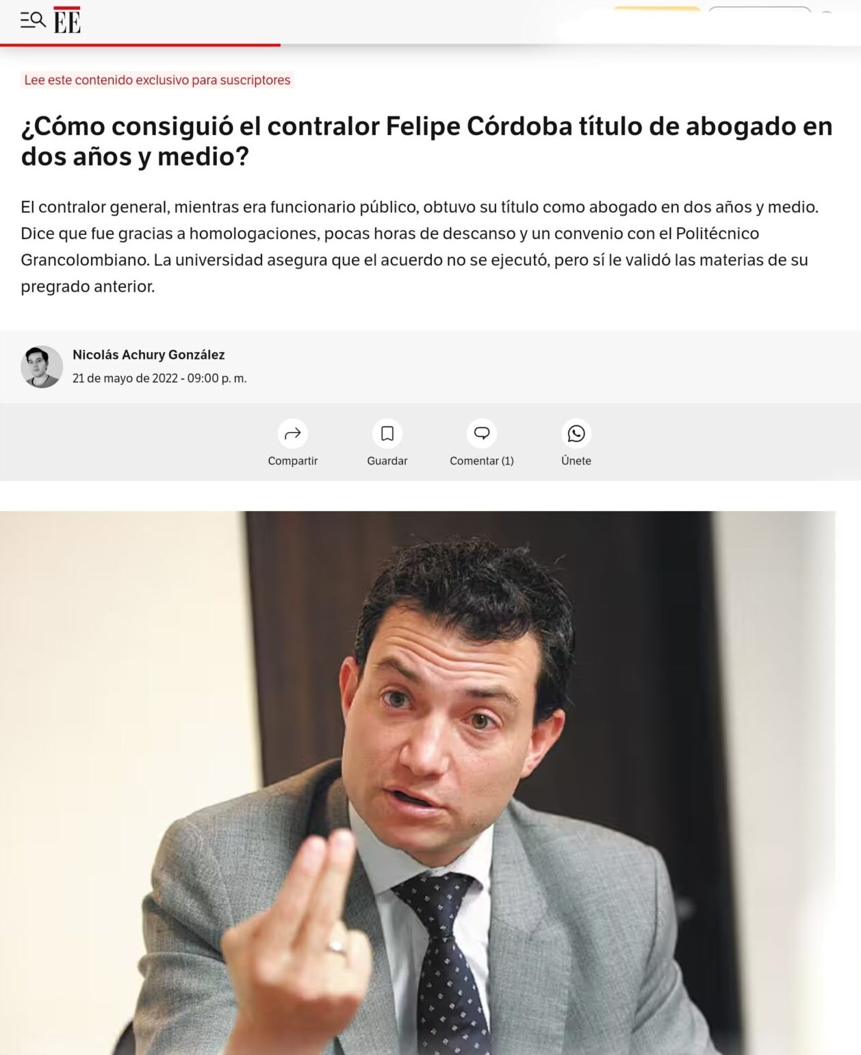 felipe cordoba perdio tutela con juan pablo barrientos por el fraude academico del excontralor screenshot 20241114 151213 chrome e1731776579374