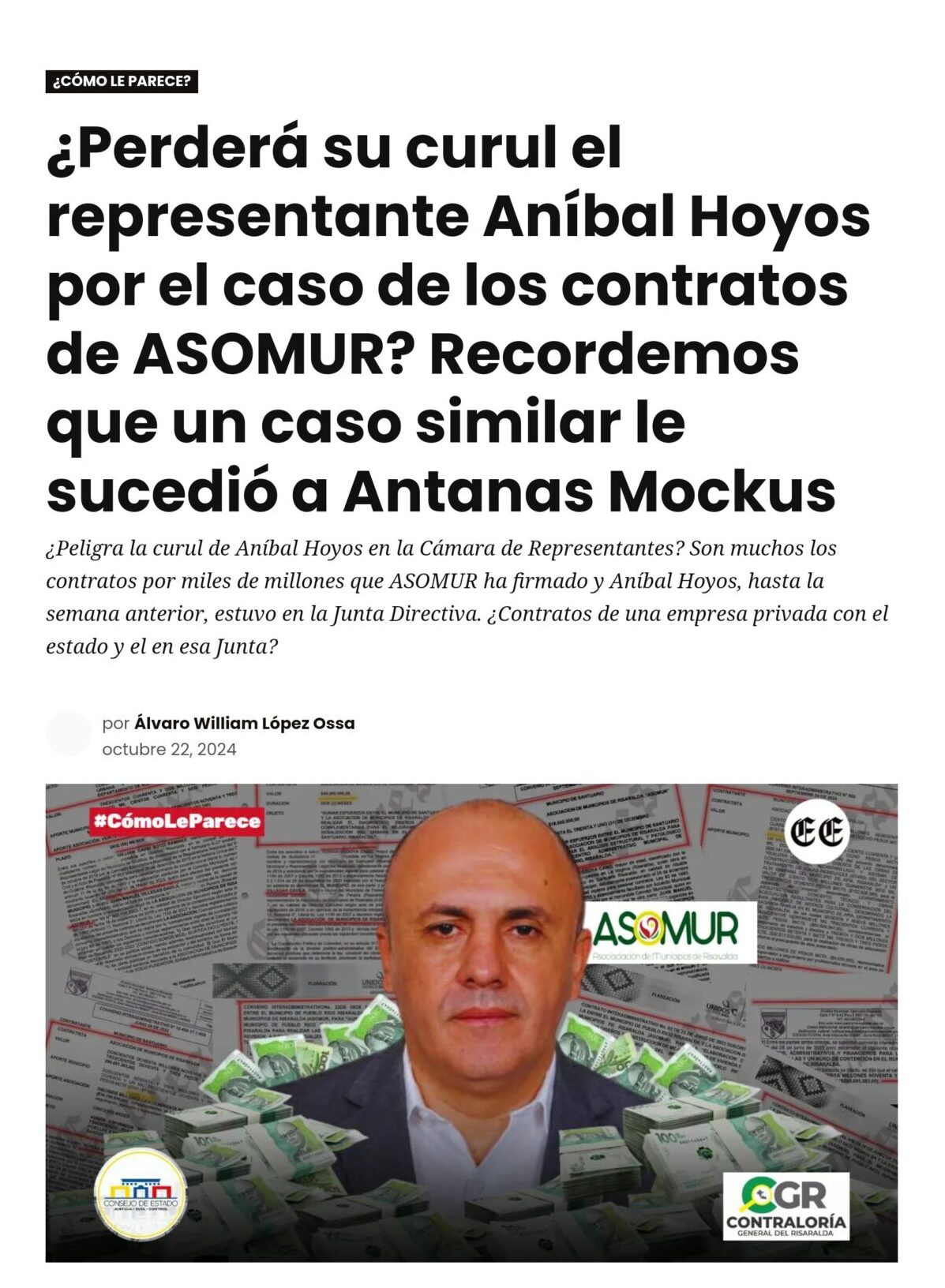 corte suprema adelanta indagacion en contra del representante anibal hoyos perdera su investidura screenshot 20250127 222341 chrome e1738076139333