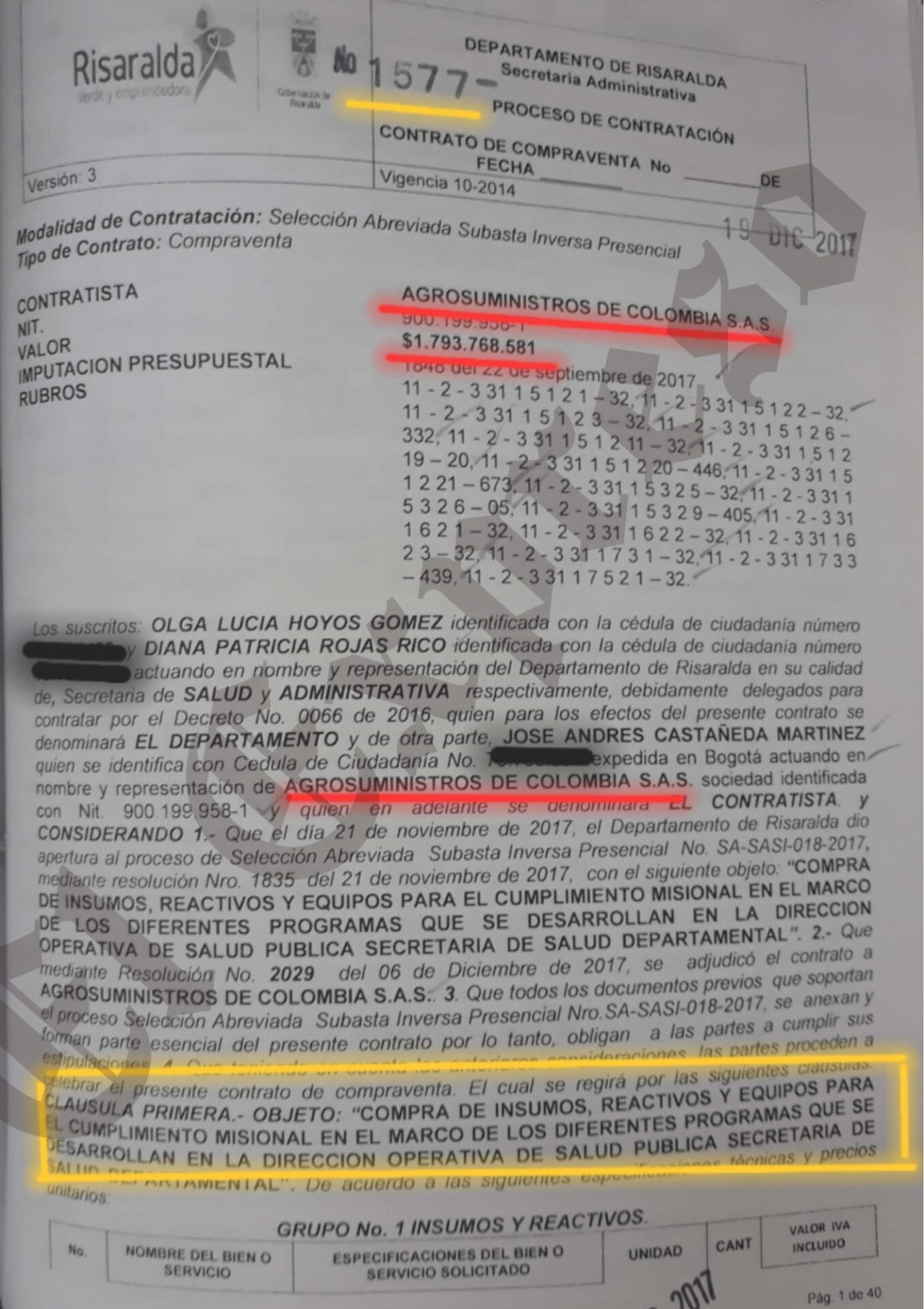 pagaron 125 millones por un filtro de 20 millones por eso y mas condenaron fiscalmente a olga lucia hoyos y otros por millonarios sobrecostos en contrato del ano 2017 marca de agua 92