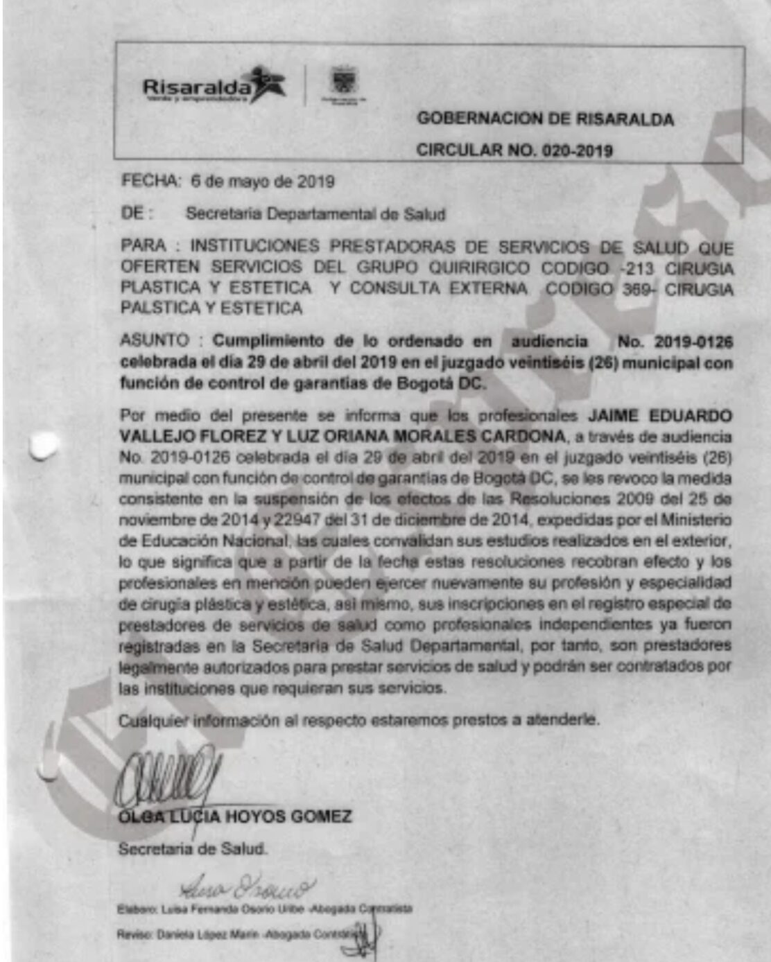 los medicos luz oriana y jaime vallejo continuan con el juicio por fraude procesal en concurso con falsedad en documento privado screenshot 20250217 095715 chrome e1740078742861