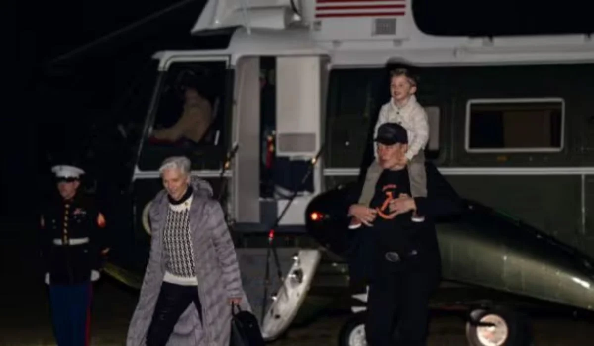 Elon Musk estuvo acompañado por su madre e hijo, mientras viajaban a bordo del Air Force One y el Marine One