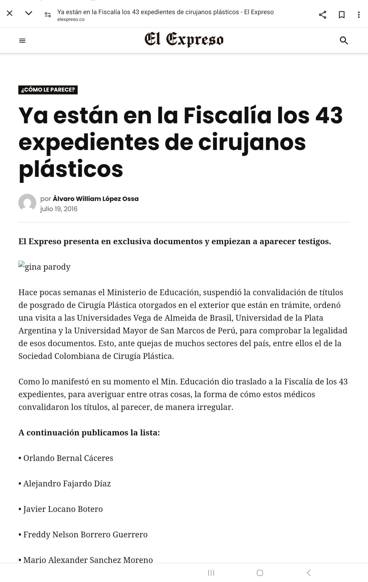 condenados a 6 y 7 anos de prision cirujanos plasticos que presentaron documentos irregulares y que el expreso denuncio en 2016 screenshot 20250311 094146 chrome